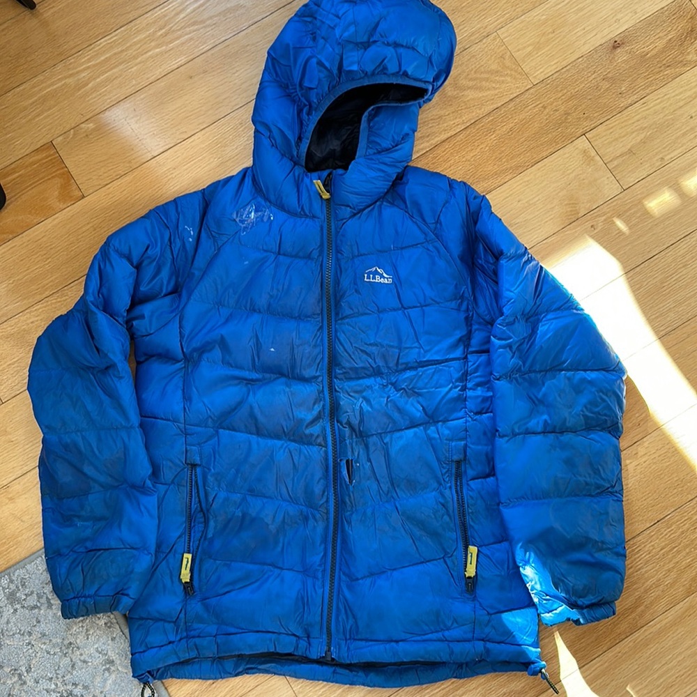 Play condition LL Bean kids down jacket size M 10-12